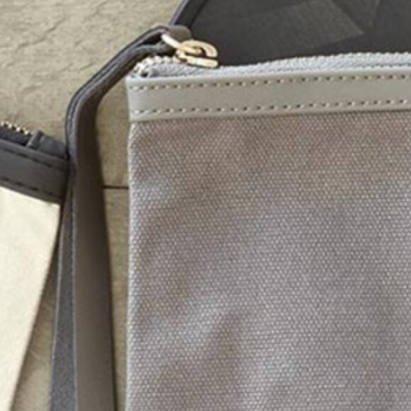 Just Dink It Grey Cotton Canvas Pickleball Pouch - Picture 4 of 5